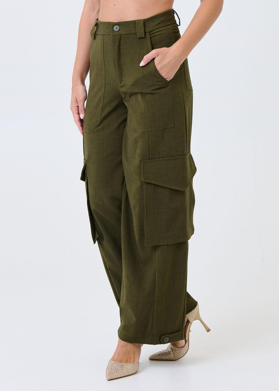 Pantalone cargo Haveone verde militare PSOP040 MILITARE Haveone 