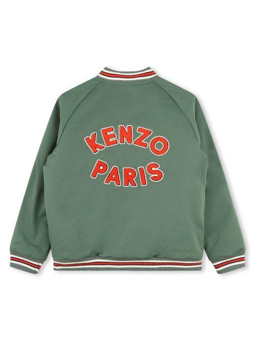 Giubbino college Kenzo verde con dettagli a contrasto K60638 632 Kenzo 