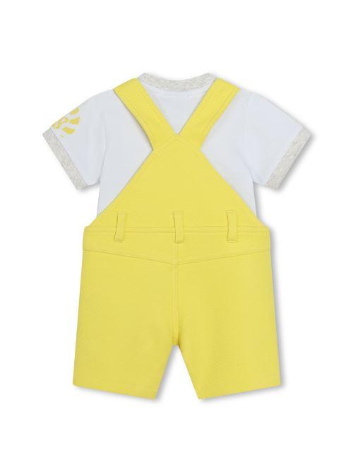 Completo salopette e t-shirt giallo/bianco J50801 508 Boss 