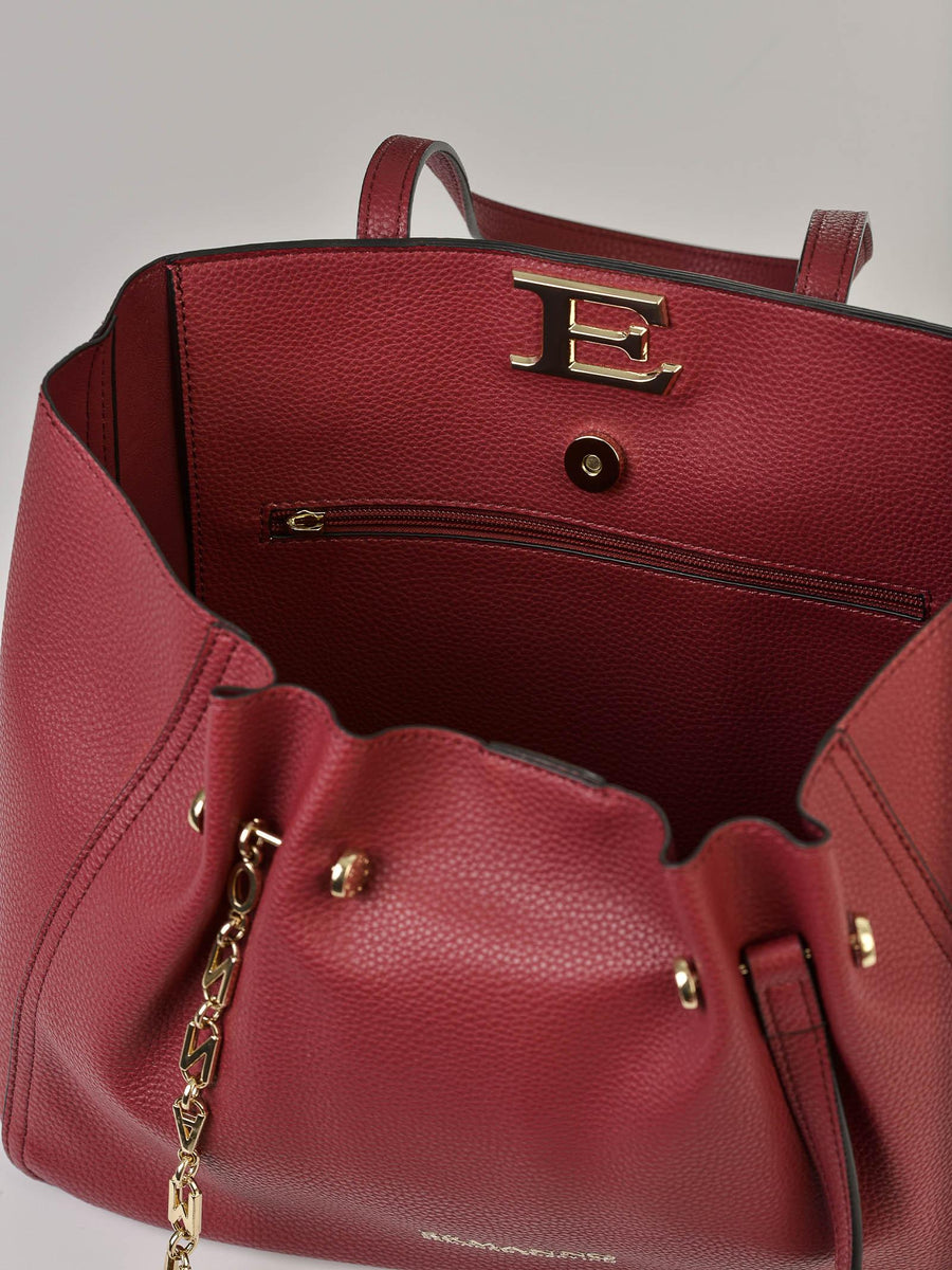 Shopper rossa in ecopelle 12401236 333 Ermanno Scervino 