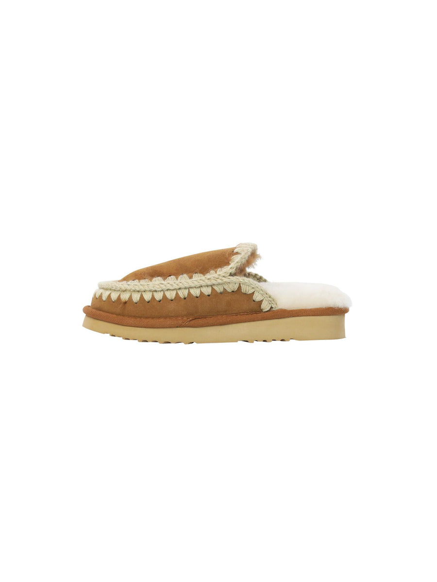 Mou Eskimo slipper cognac e panna FW101125A COG Mou 