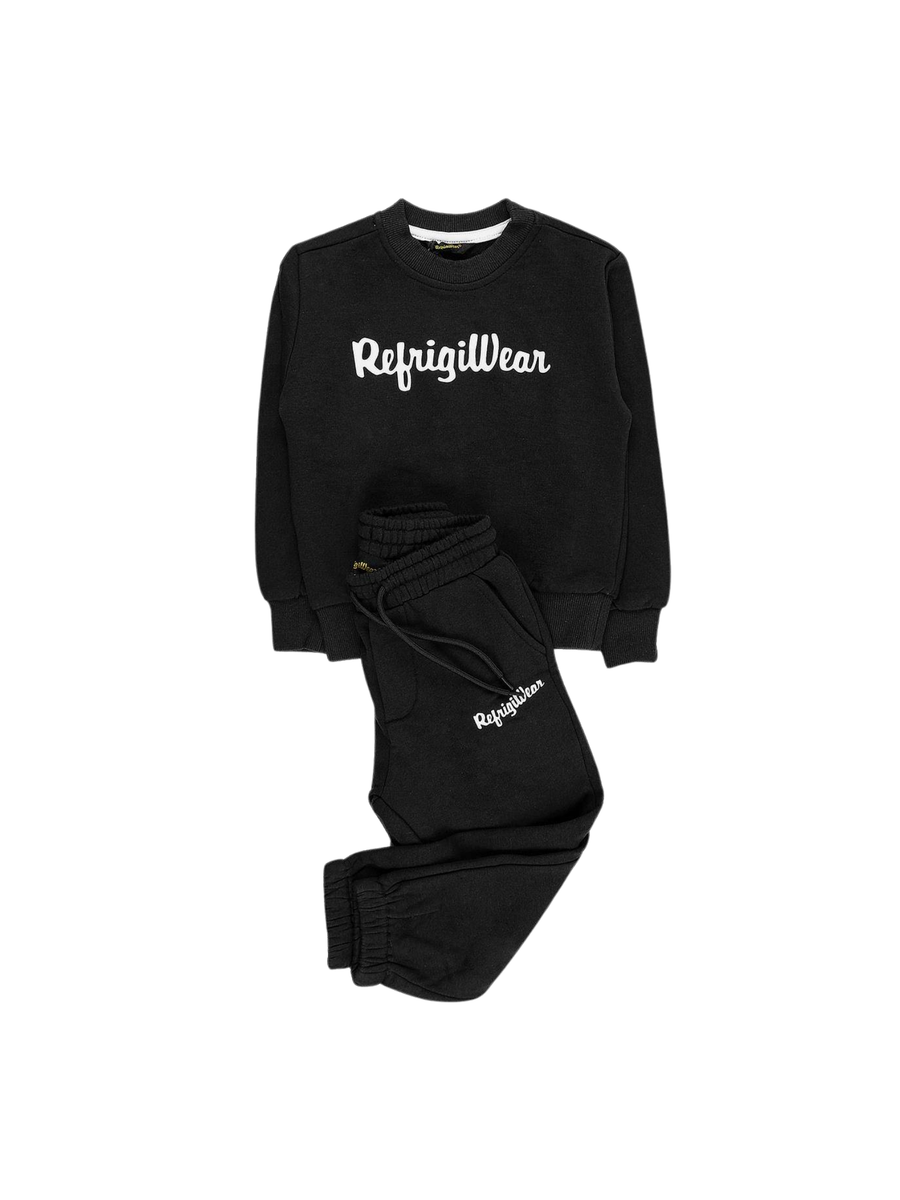Completo Refrigiwear nero con logo bianco R1055 NERO/OFFWHITE Refrigiwear 