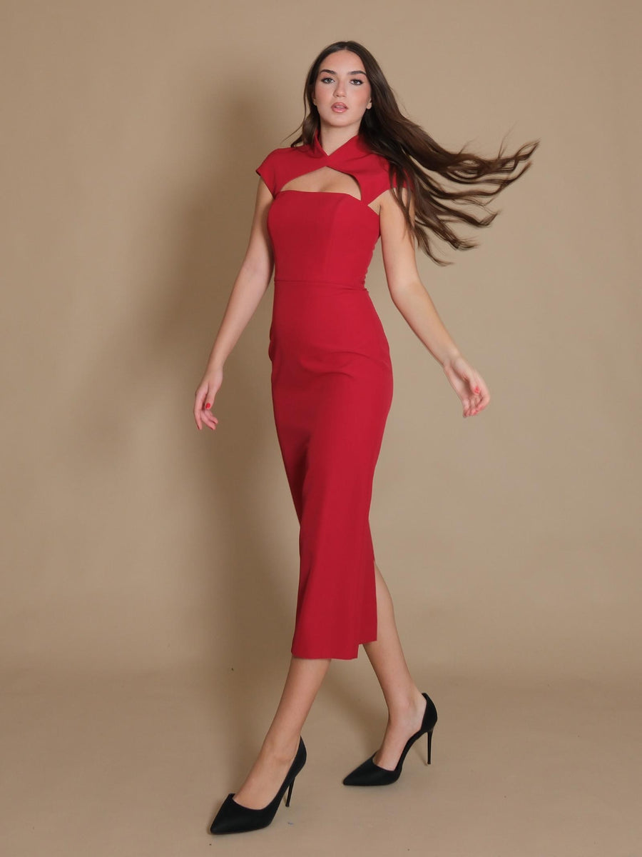 Abito Julia Silence Limited rosso SD9028 BORDEAUX Silence Limited 