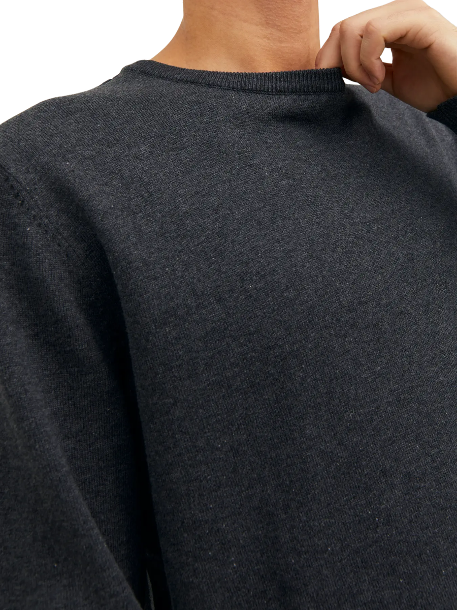 Maglioncino Jack & Jones grigio melange 12137190 Dark Grey Melange Jack & Jones 