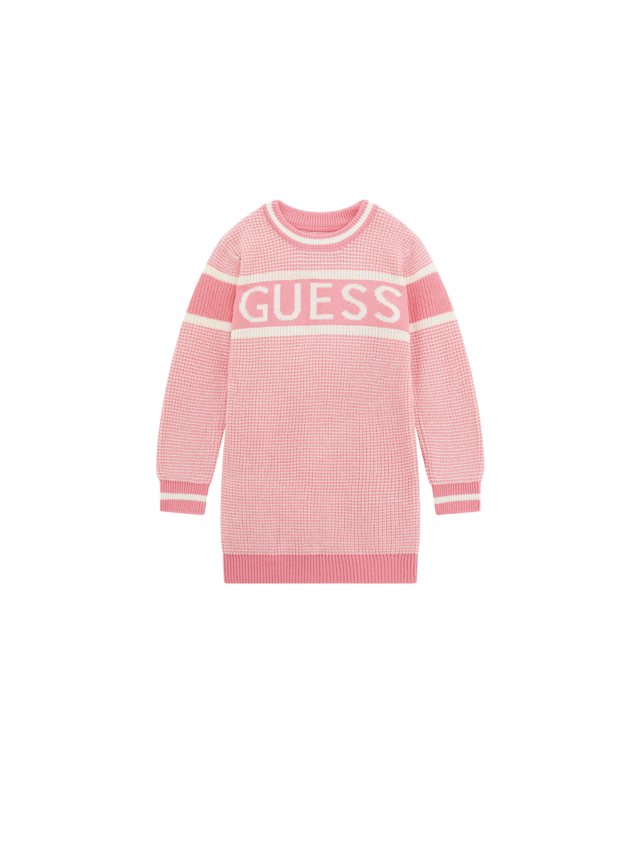 Abito Guess rosa con maxi logo a contrasto K5YK03Z3OJ0 G6N3 Guess 