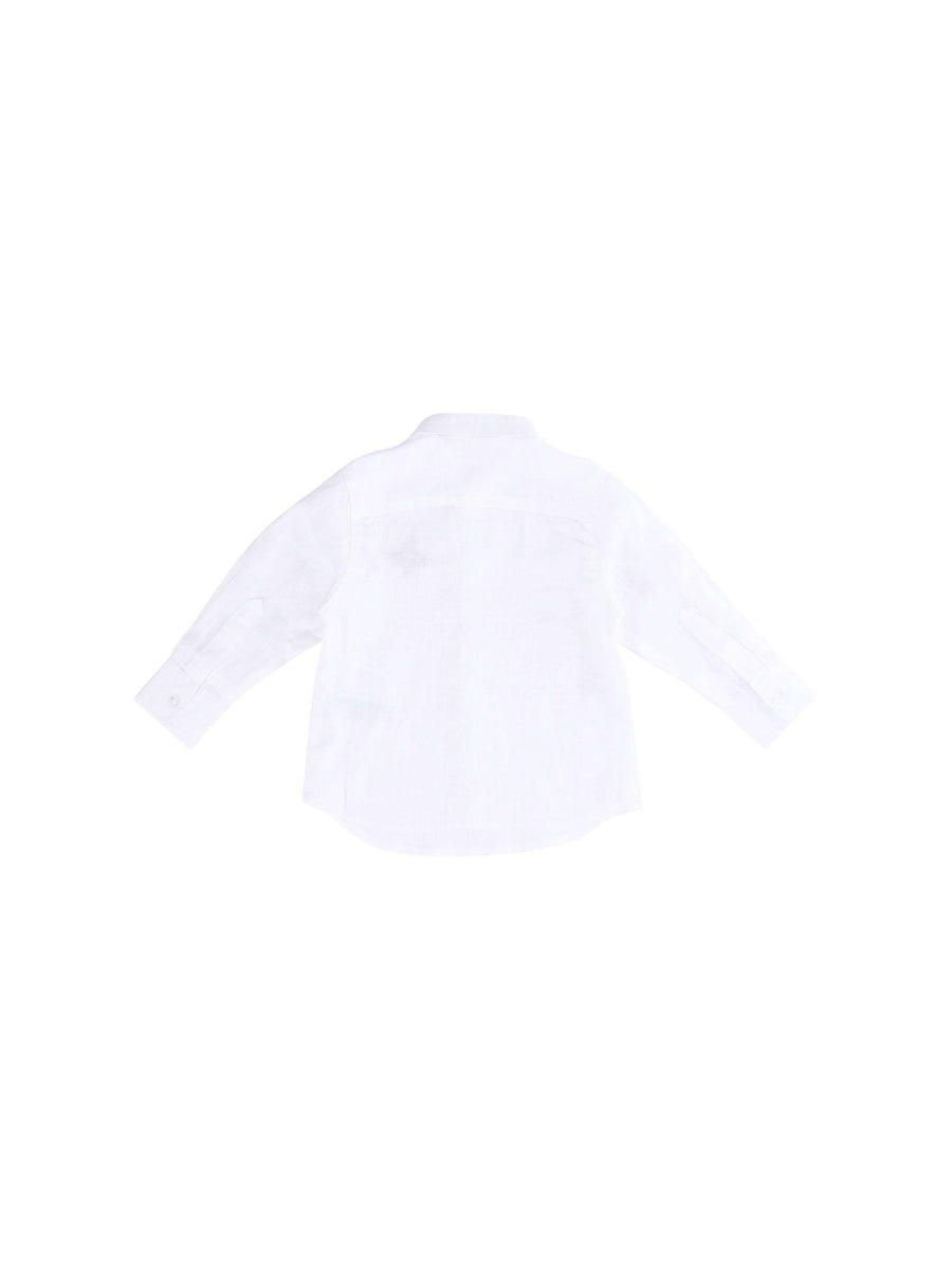 Camicia in lino Refrigiwear bianca con colletto alla coreana 221SRMNS25 BIANCO Refrigiwear 