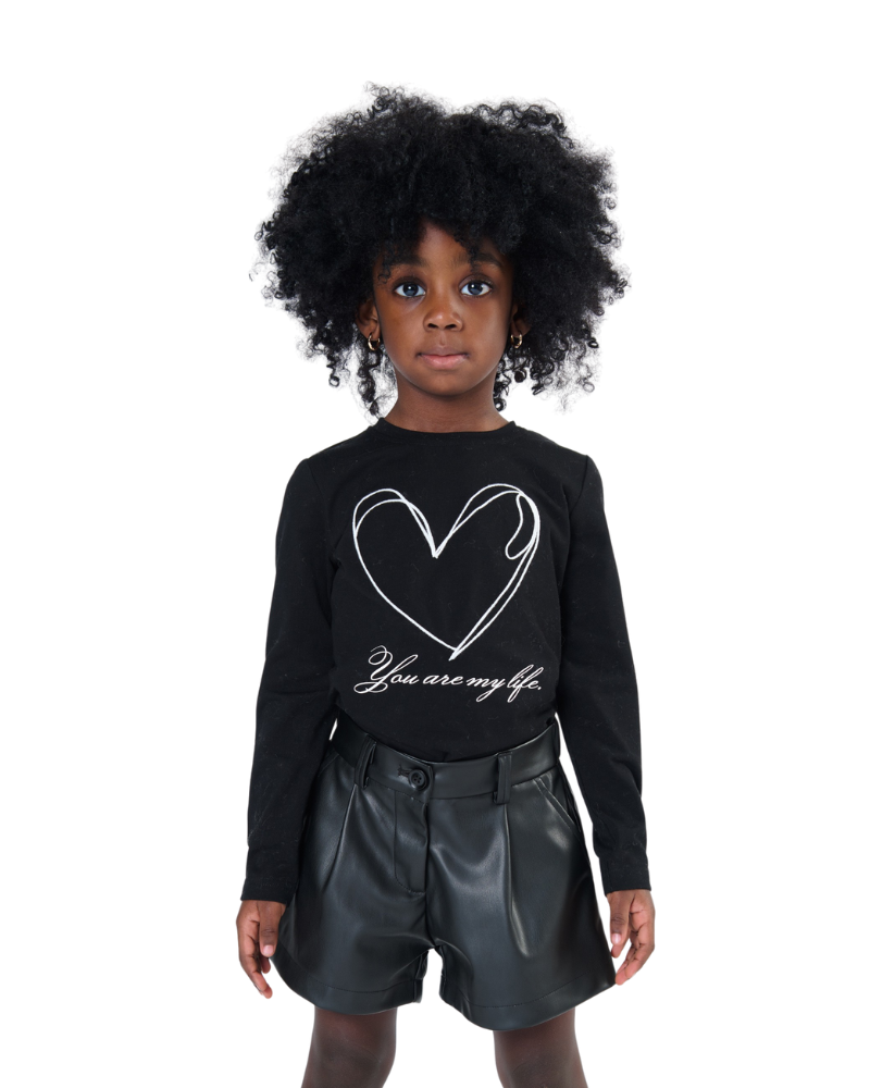 Shorts Tobetoo nero in ecopelle con pences TB982W25 NE Tobetoo 