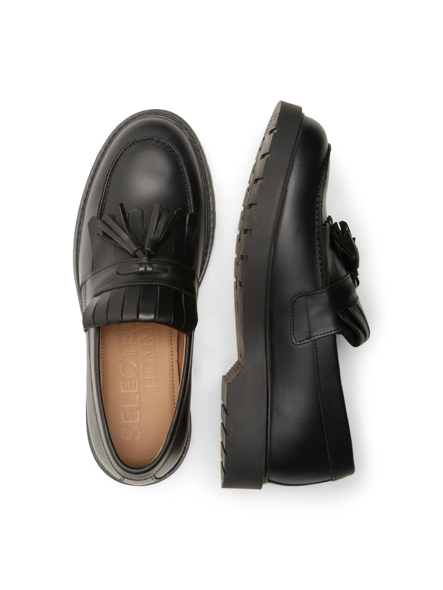 Mocassini Kiltie nero 16081342 Black Selected 