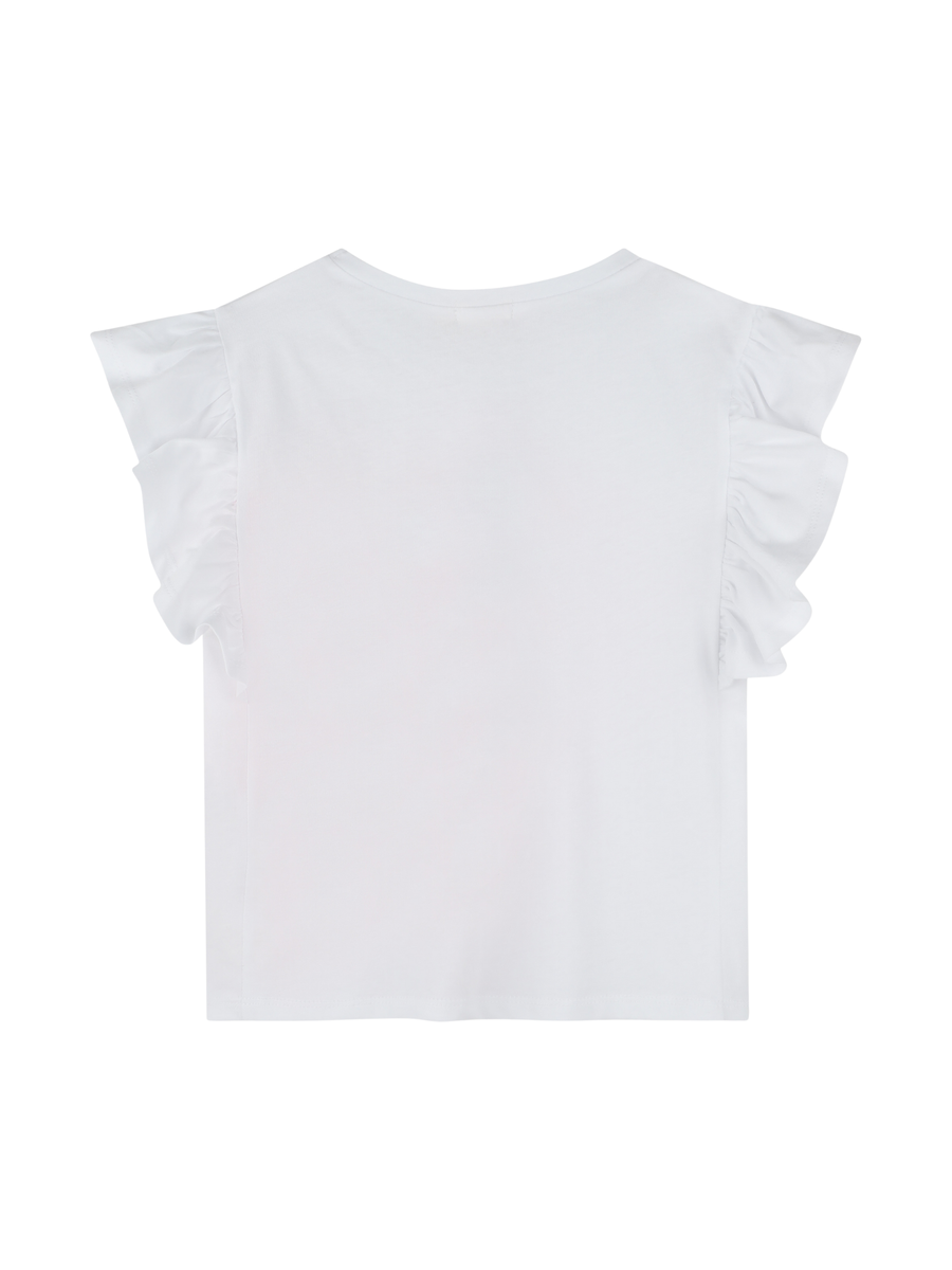 T-Shirt Billie Blush bianca con stampa cuore e scritta big sis U21045 10P Billie Blush 