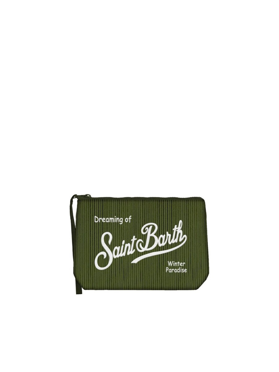 Pochette Aline "18 emb" Saint Barth verde a costine ALI0024 00271I MC2 SAINT BARTH 