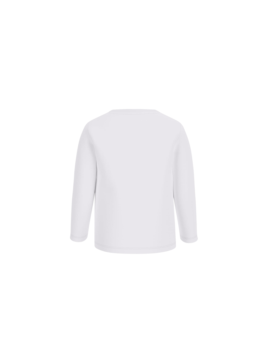 T-Shirt a maniche lunghe Guess bianca con taschino e orsetto N4BI06I3Z14 G011 Guess 