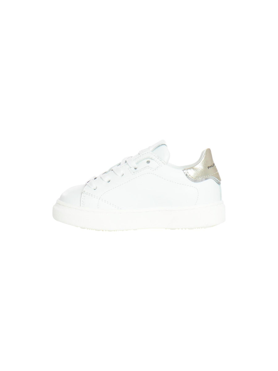 Sneakers in pelle bianca con talloncino gold 76994 03 Philippe Model 