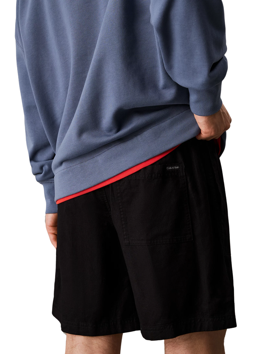 Pantaloncini in twill Calvin Klein nero J30J327300 BEH Calvin Klein 