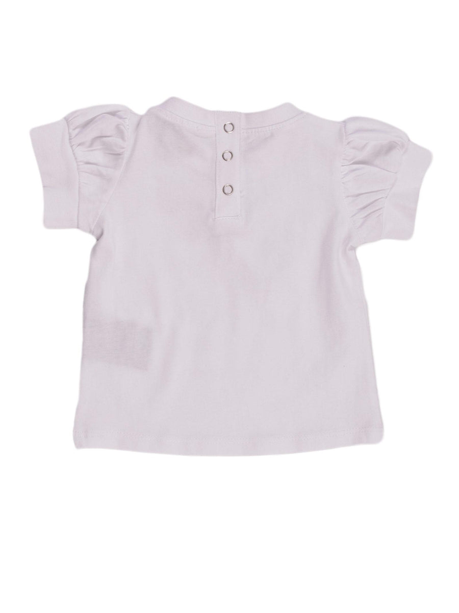 T-shirt bianca con scritta oro TIP22064TS WHI Trussardi 