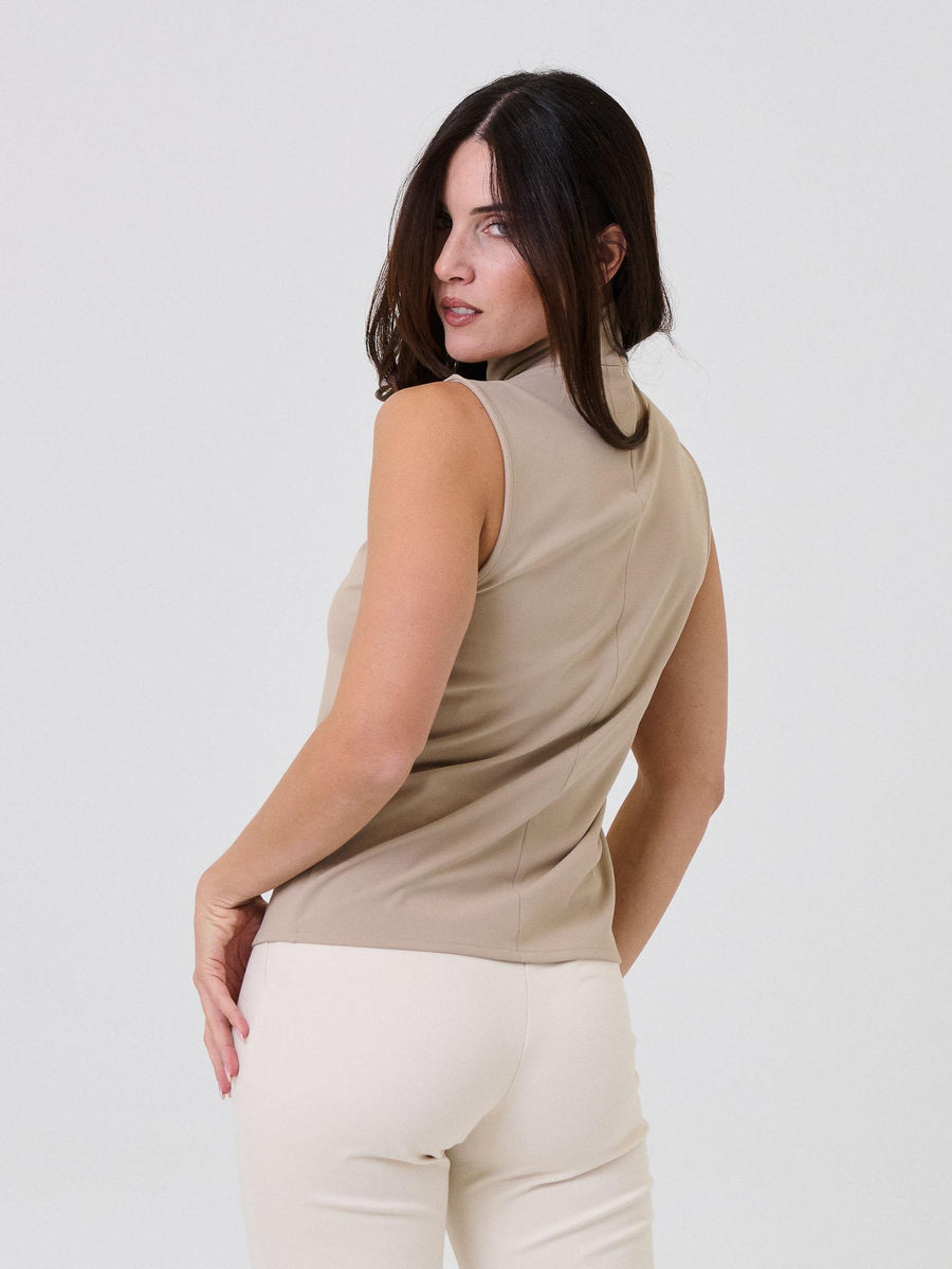 Top a portafoglio Silence Limited nude con drappeggio SLMA008 NUDE Silence Limited 