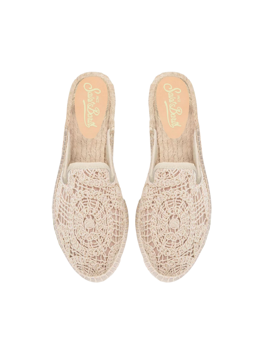 Espadrillas MC2 Saint Barth "Isla macrame" Crochet beige ISL0005 02109H MC2 SAINT BARTH 