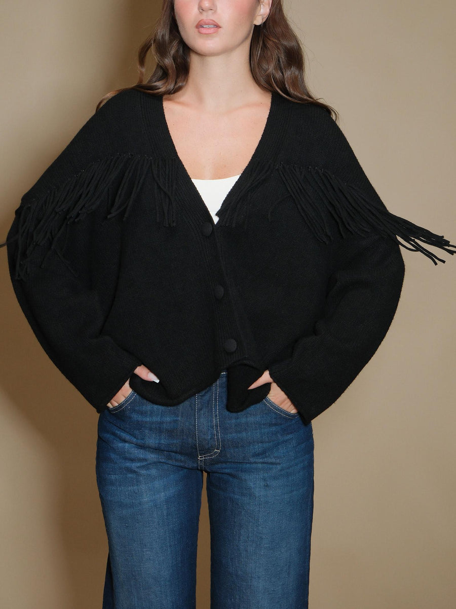 Cardigan Armoire over dettagli frange nero 5R586A NERO Armoire 