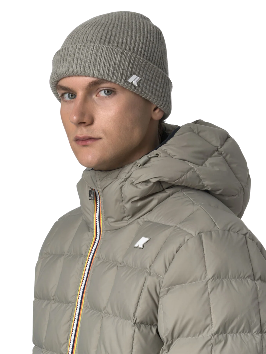 Cappello "Brice Stitch Wool" K.-Way verde oak melange K2132HW KAM K-WAY 