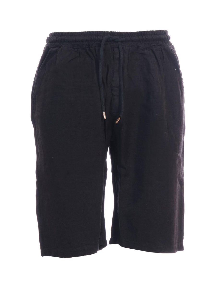 Bermuda in lino Portofino nero PB215 NERO Portofino 