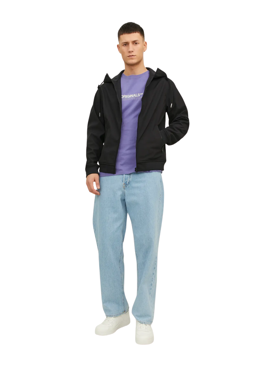 Giubbino Jack & Jones nero con zip 12236300 Black Jack & Jones 