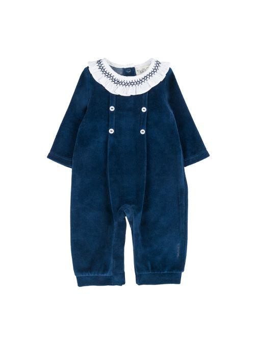 Tutina Nanan blu con colletto bianco I2463603 BL Nanan 