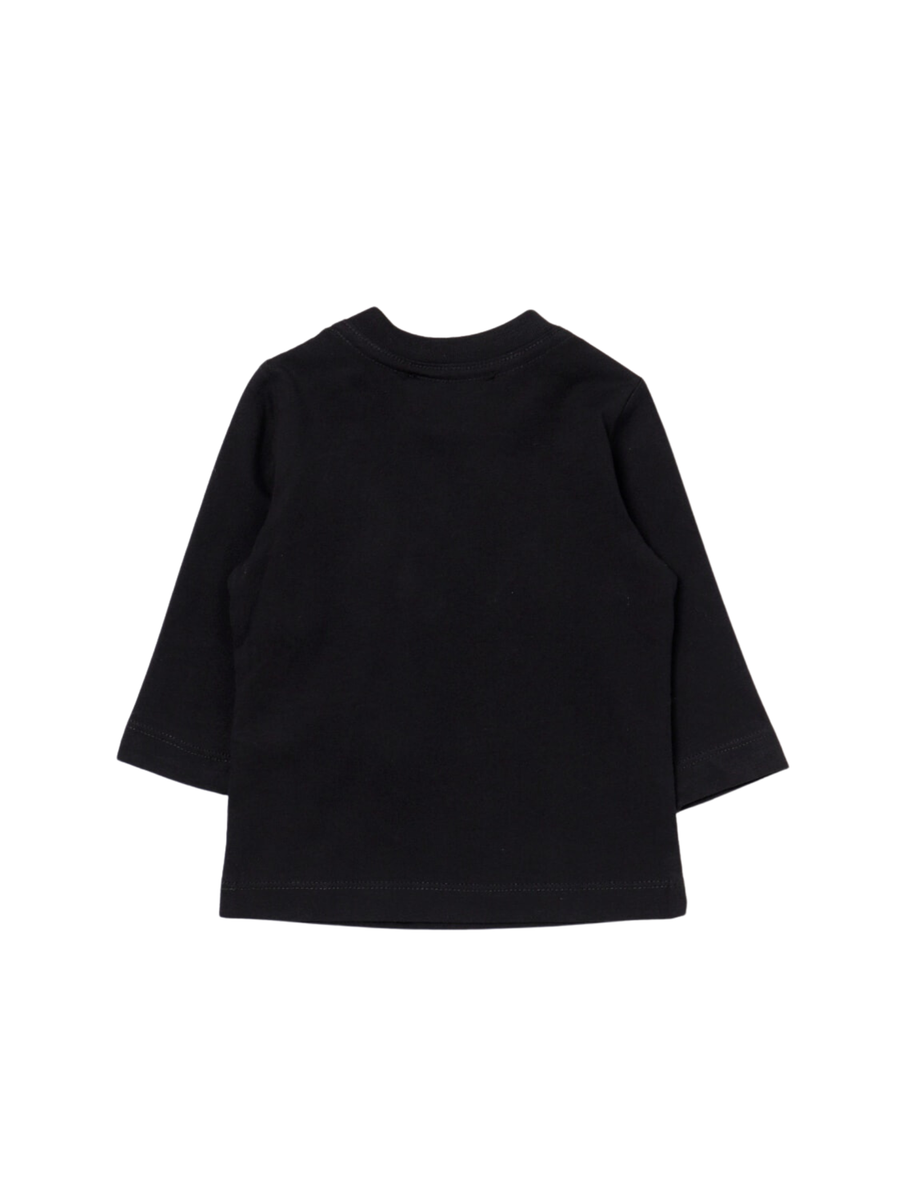 T-shirt manica lunga nera con logo bianco sul fronte DQ2007D0A4C DQ900 Dsquared 