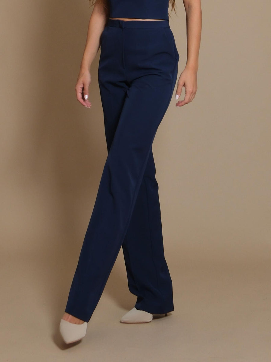Pantalone Silence Limited a palazzo basic blu SD2012B BLU NAVY Silence Limited 