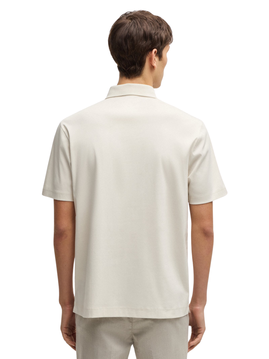 Polo Boss bianca con doppio monogramma 50520297 100 Boss 