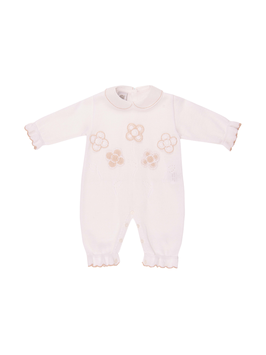 Tutina Marlù bianca con dettagli beige EB2910 C1091 Marlù 