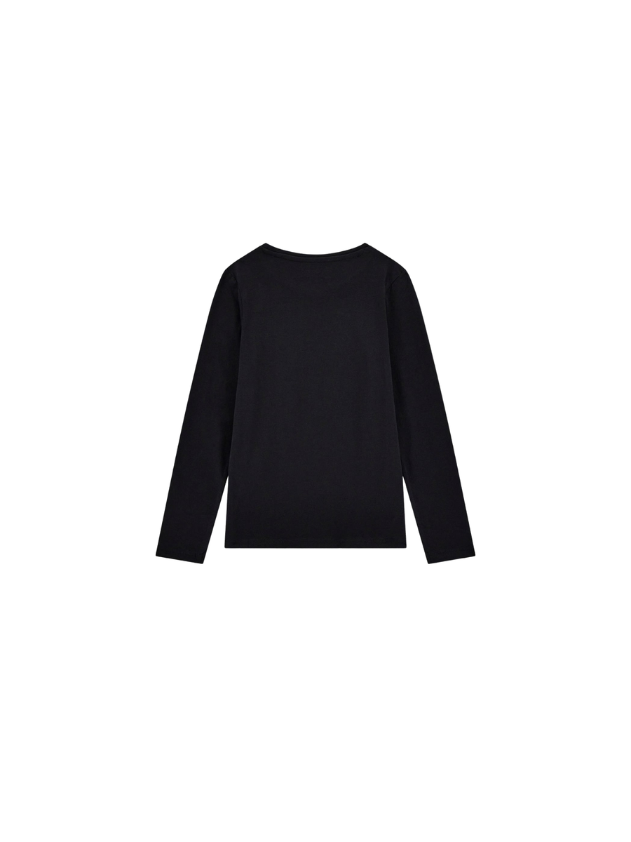 T-Shirt a maniche lunghe Guess nera con logo triangolare iconico J2YI50K6YW1 JBLK Guess 