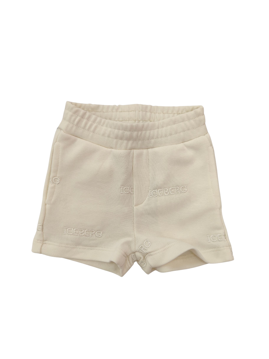 Bermuda Iceberg bianco con logo in rilievo tono su tono BFICE5109B WHITE Iceberg 