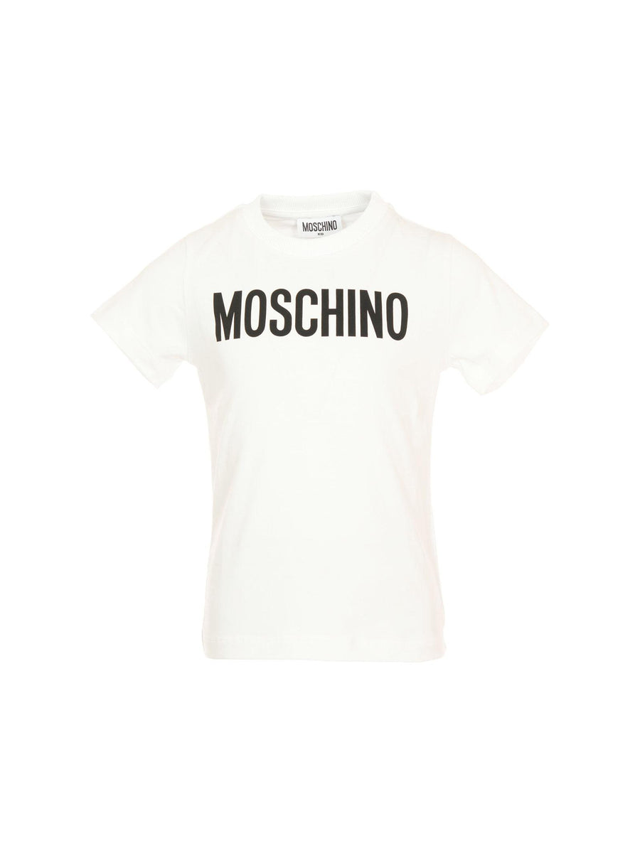 T-Shirt Moschino bianca con logo lettering HUM05J 10101 Moschino 
