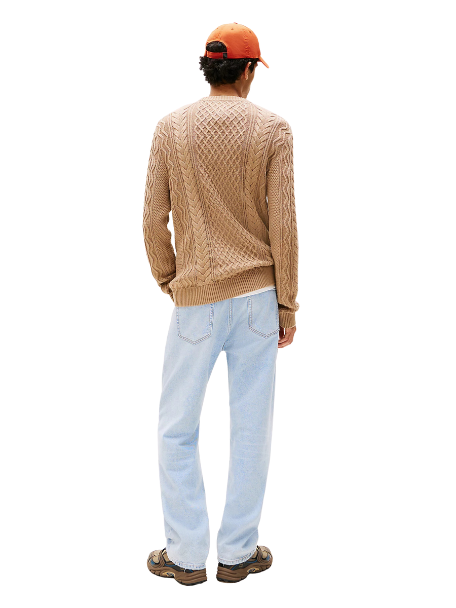 Pullover slim fit Tommy Hilfiger beige con distintivo DM0DM22101 0HD Tommy Hilfiger 