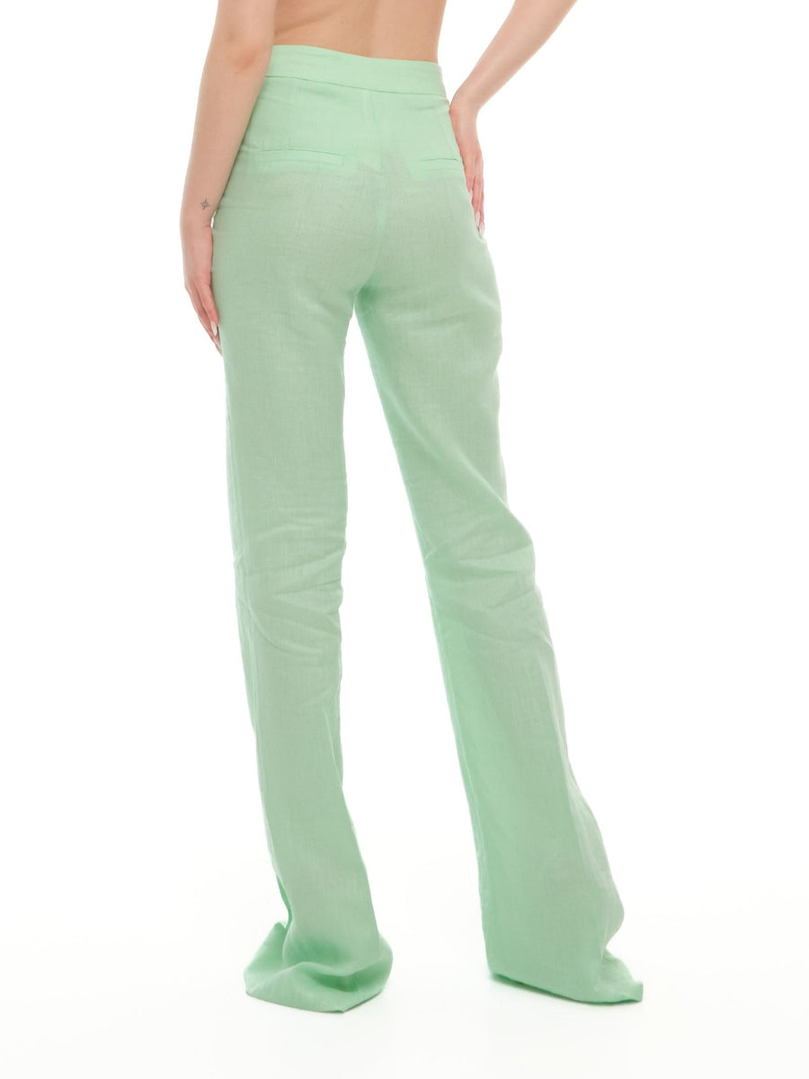 Pantalone "linen flaire" Silence Limited verde menta PA281 MENTA Silence Limited 