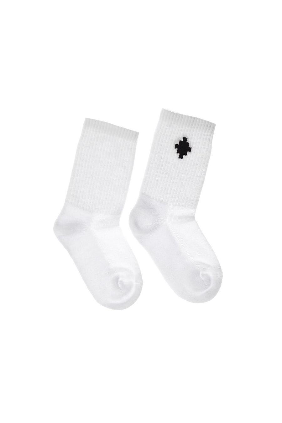 Calzino bianco con ricamo CBRA002F21KNI001 0110 Marcelo Burlon 