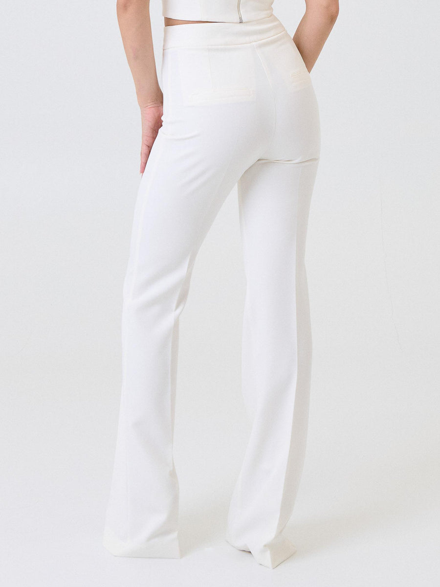 Pantalone "flare" Silence Limited bianco latte NP2003GOLD MILK Silence Limited 