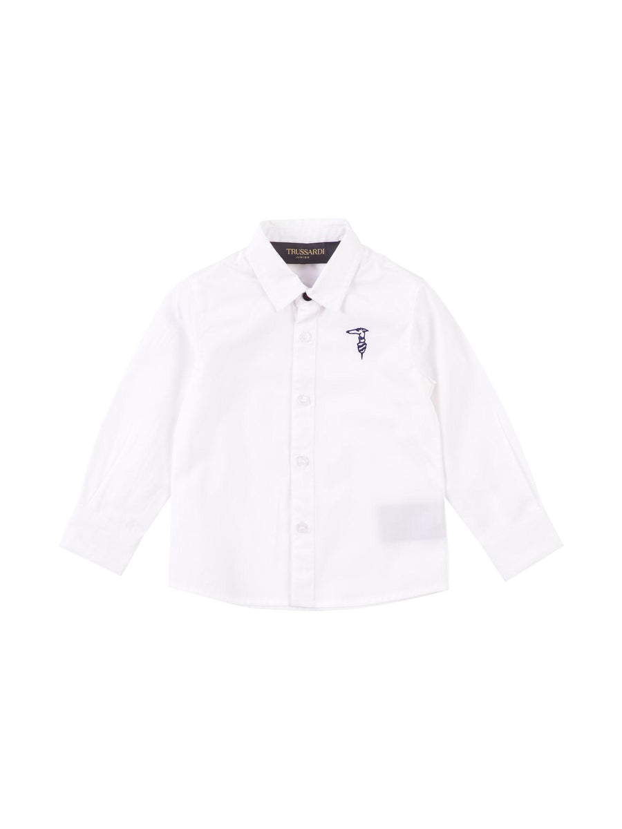 Camicia bianca con ricamo sul dietro TIP22089CA WHT Trussardi 