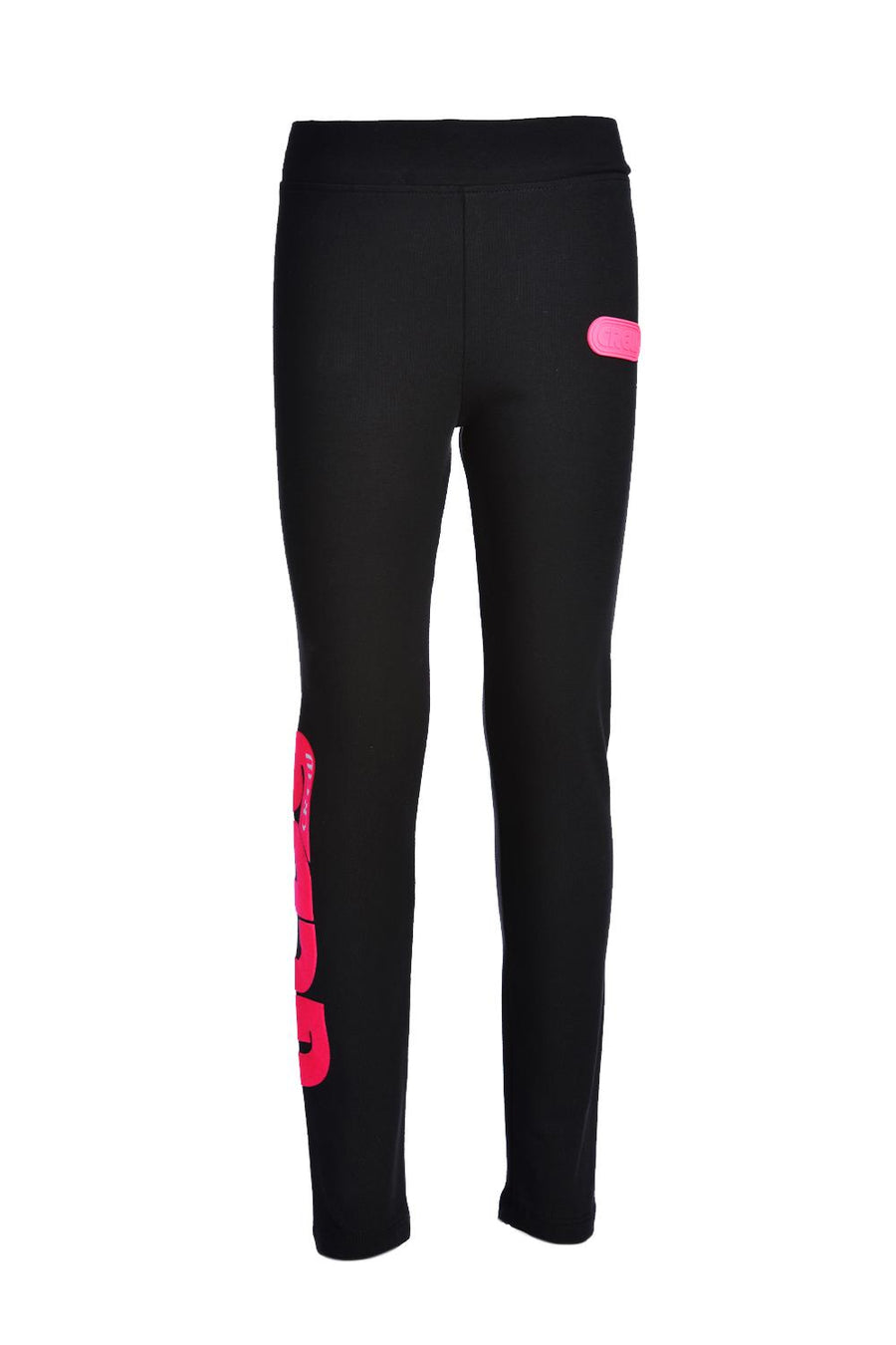 Leggings nero con scritta fluo 028662 NE GCDS 