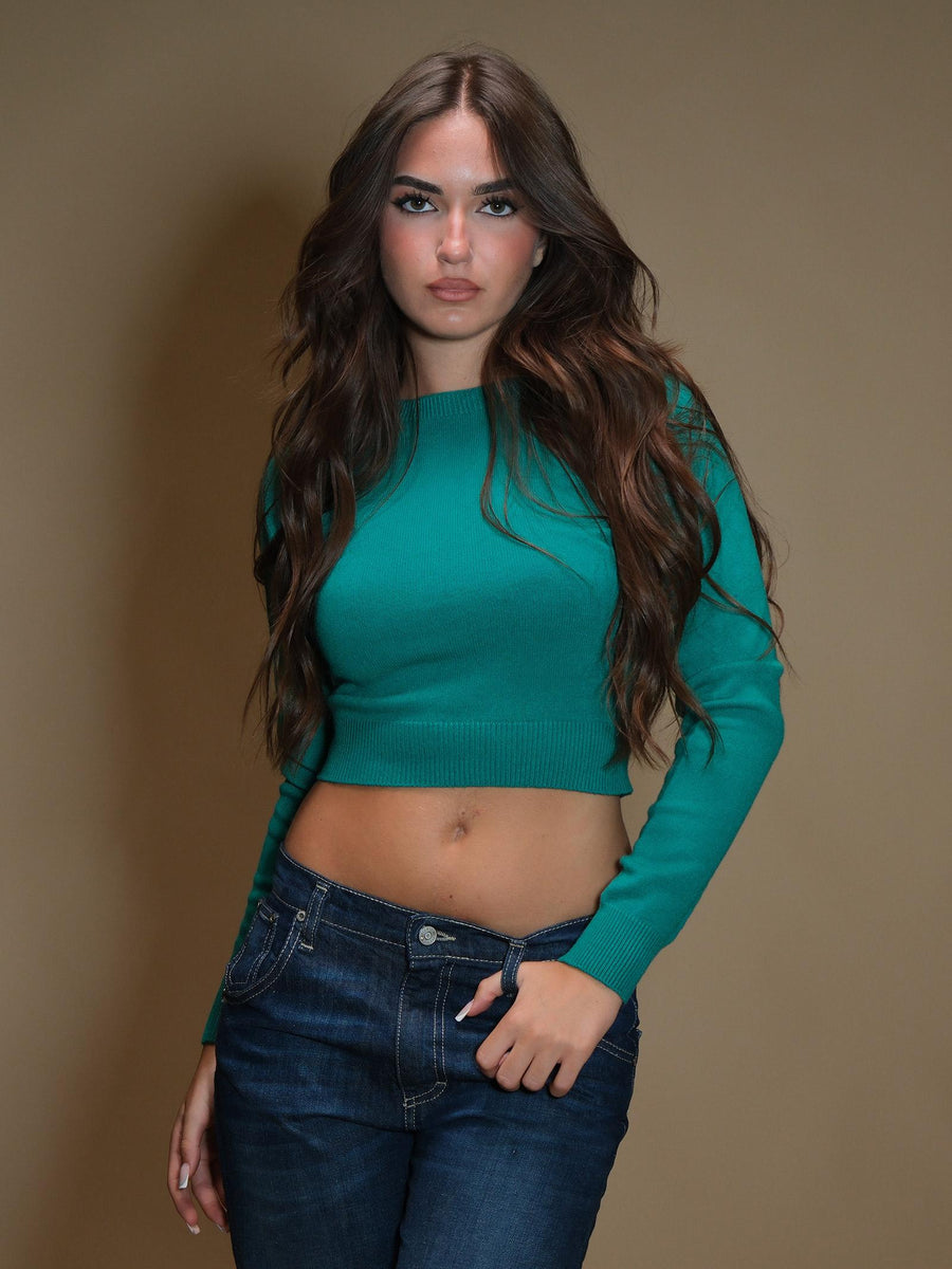 Maglione Armoire crop verde IT1157 GUCCI Armoire 