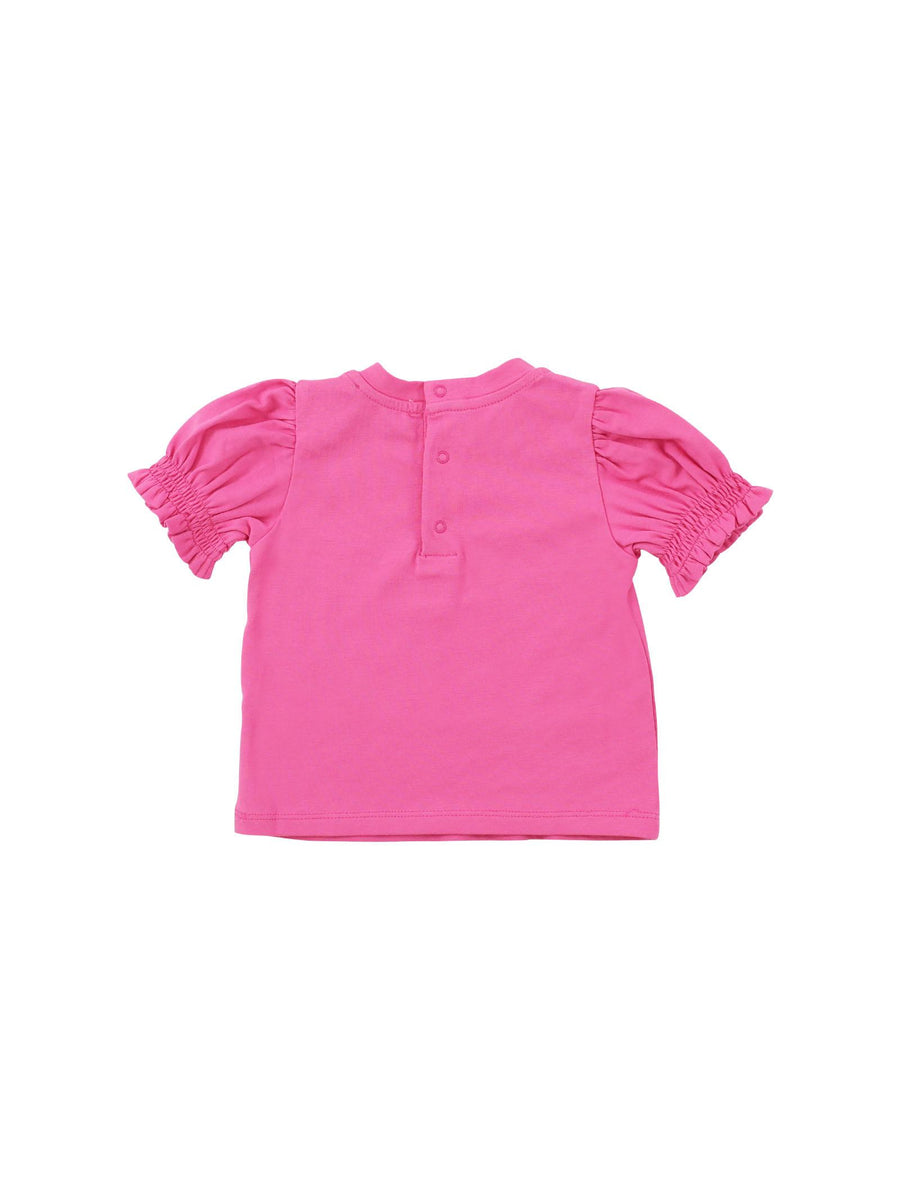 T-shirt fucsia con manica a palloncino MAM031 50879 Moschino 