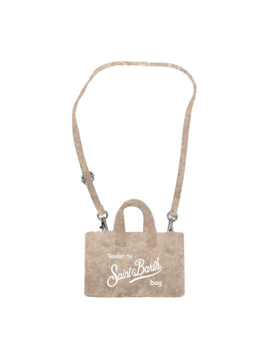 Borsa porta telefono "10or emb" Saint Barth beige PHONE008 00296I MC2 SAINT BARTH 