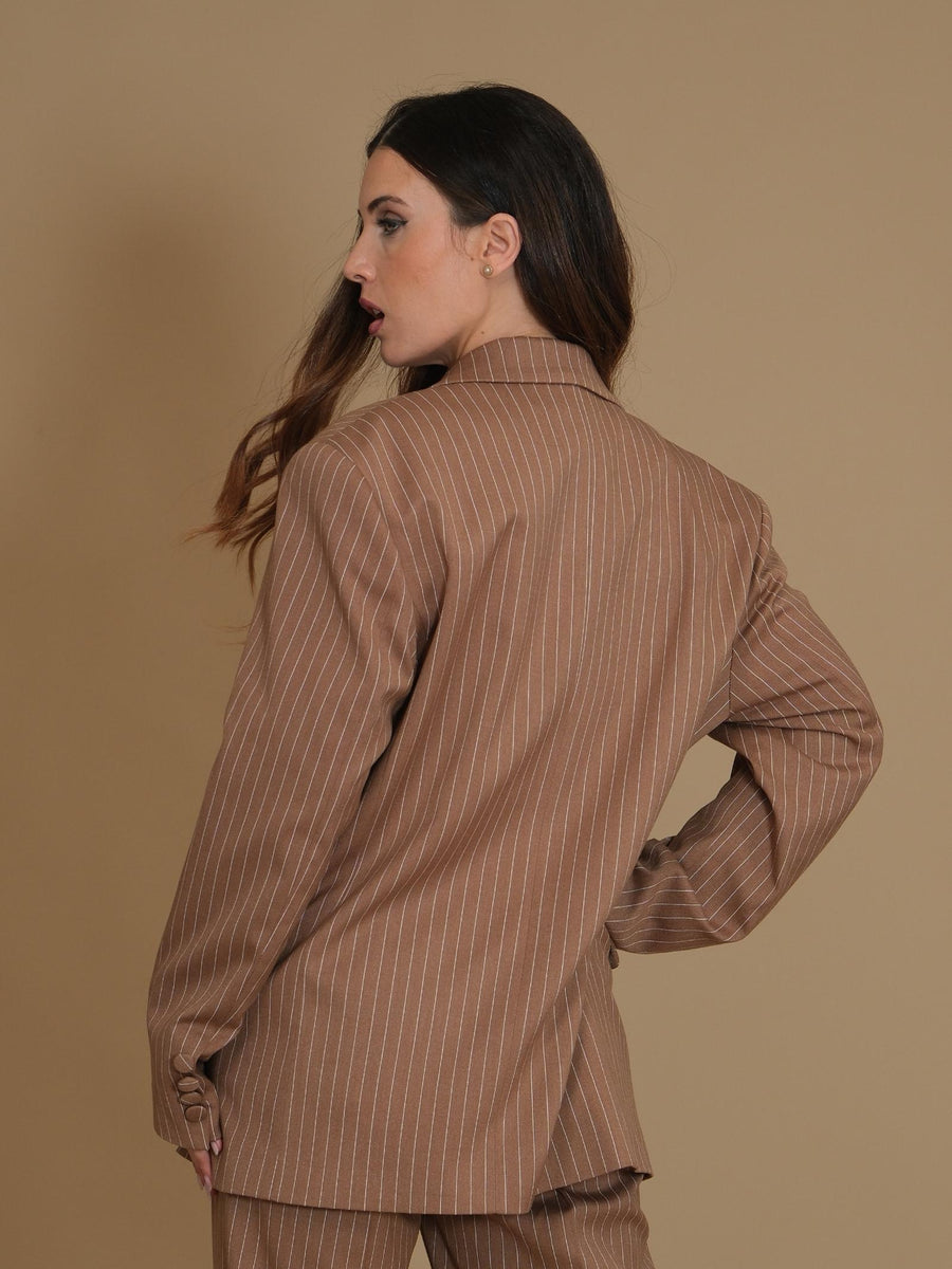 Blazer "tripe boy" Silence Limited marrone gessato GI575B BROWN Silence Limited 