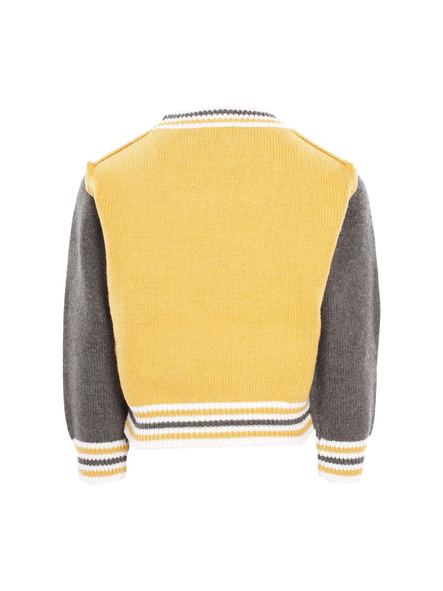 Maglioncino Dsquared giallo a righe verdi DQ2452D0A9R DQ201 Dsquared 