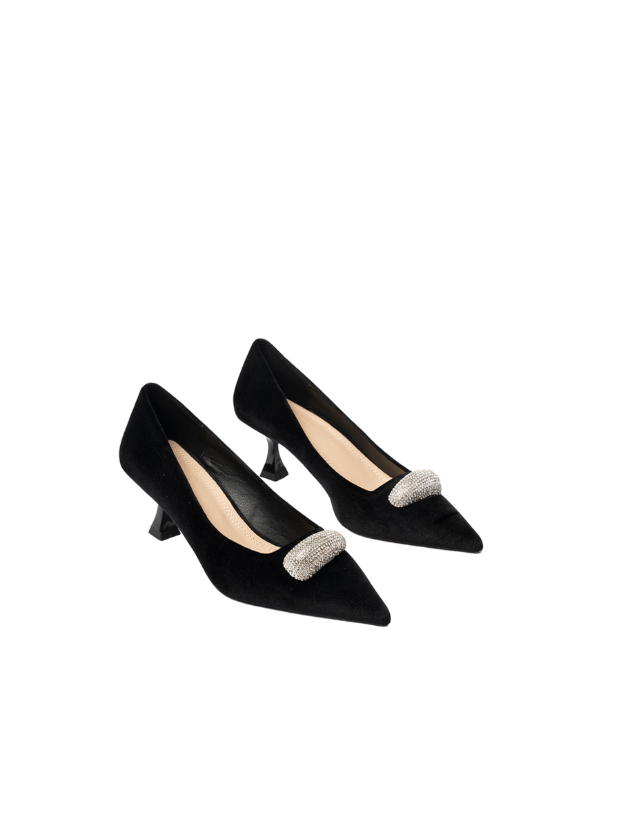 Decolleté "Gacrux" TwentyFourhaitch nero in velluto GACRUX NERO TwentyFourhaitch 