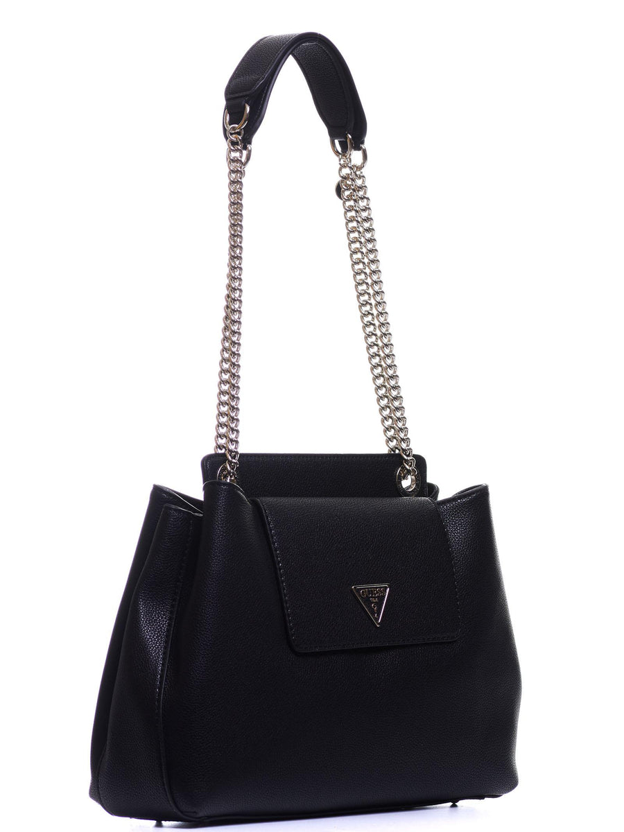 Borsa nera con stemma metallico 65090 BLA Guess 