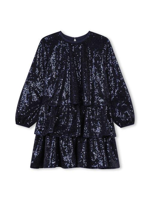 Abito paillettes Blu U20646 87B Billie Blush 