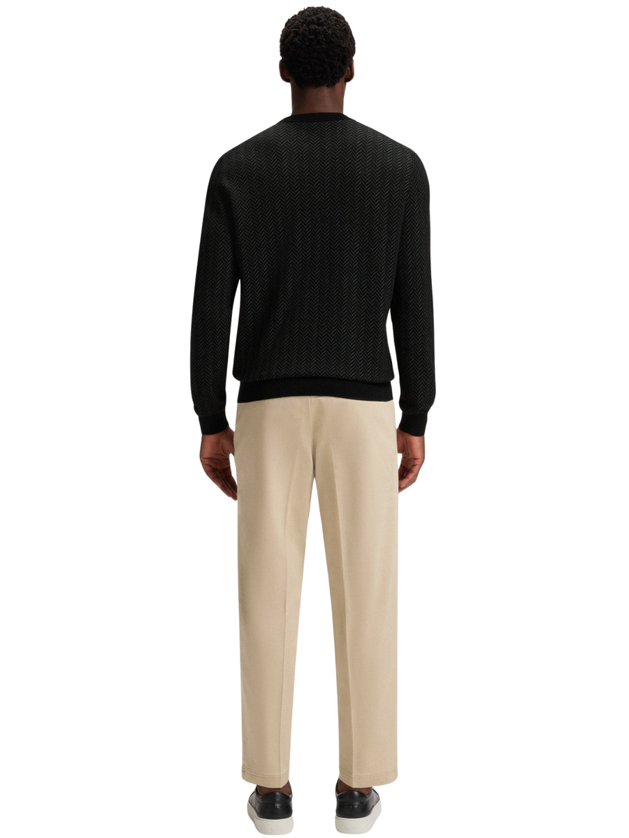 Maglione Boss nero con motivo chevron 50549986 001 Boss 