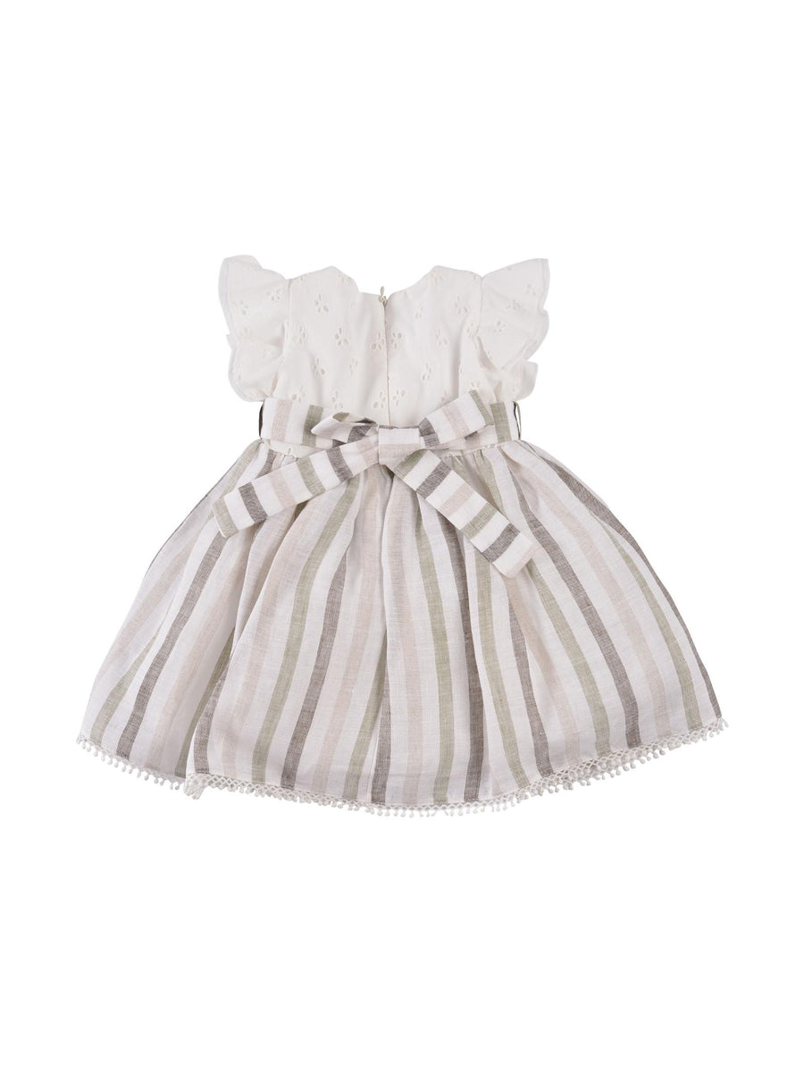 Abito in misto lino a righe EG306 C206 Marlù 