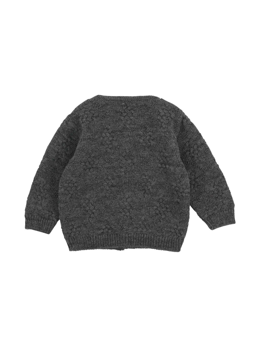 Cardigan grigio con bottoni in legno 002100248 91H98 Paz Rodriguez 