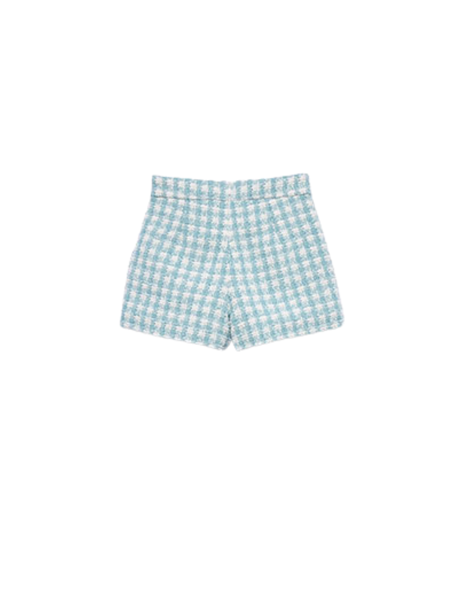 Shorts in tweed Abel & Lula azzurro con bottoni a cuore dorati 5719 Acqua Abel & Lula 